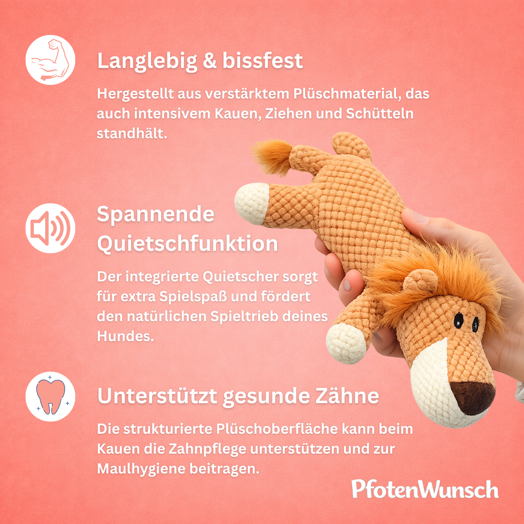 Stuffed animal with squeaker