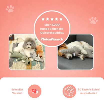 Stuffed animal with squeaker