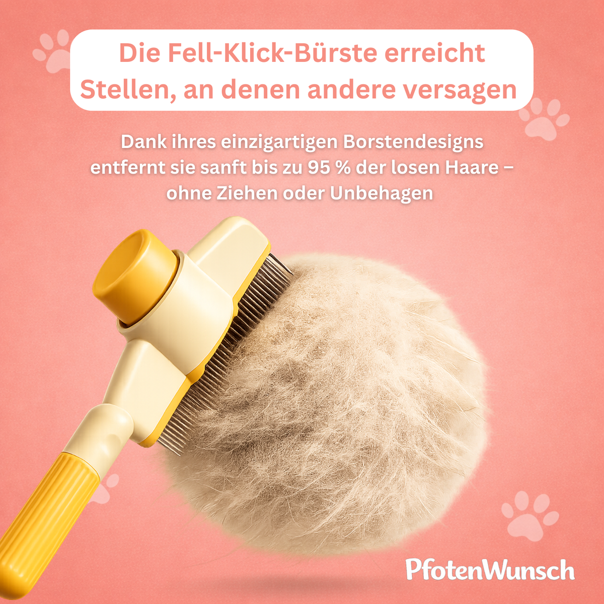 One-click detangling brush
